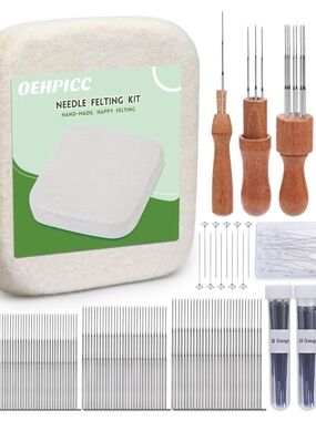 OEHPICC 128 Pcs Needle Felting Tool Kit